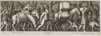 KG 00268
<br/>
Geveldecoratie: mannen en vrouwen met paarden, muilezels en vracht
<br/>
<em>Bartoli, Pietro Sante (1615-1700)</em>